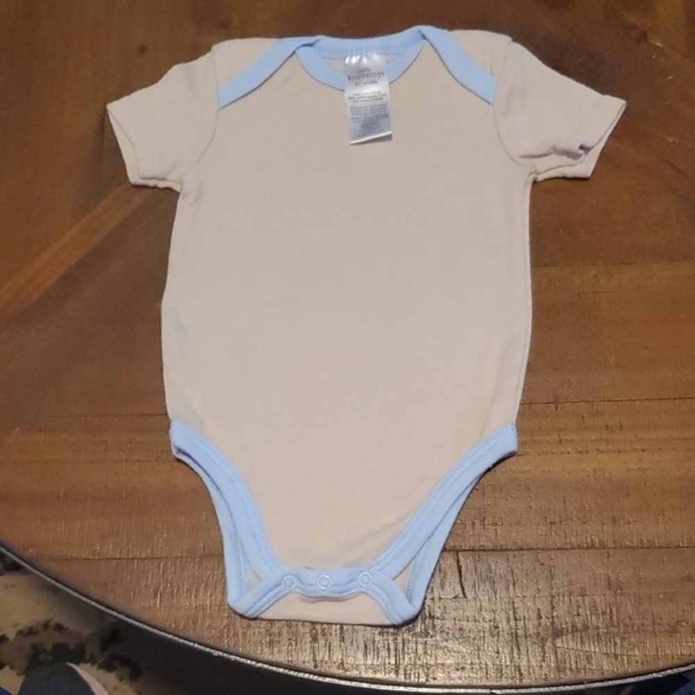 🐻    Cream and Blue Bodysuit One Piece